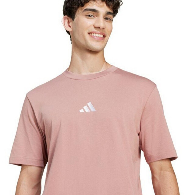 Adidas Heren essentials klein logo single jersey t-shirt UTPP5766_pink large