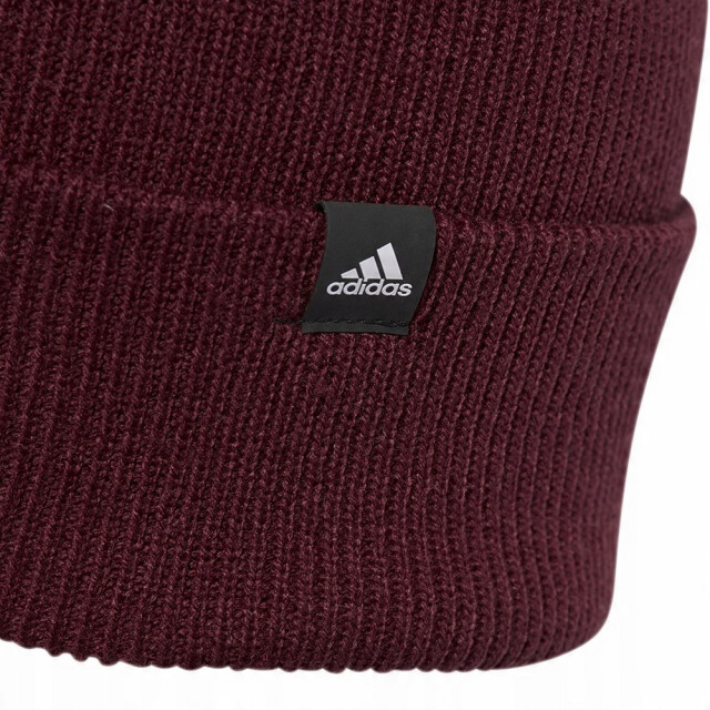 Adidas Var geborduurd logo opgedraaide manchet beanie UTPP5744_red large