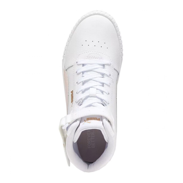Puma Dames carina 2.0 leren halfhoge enkellaarsjes UTPP5571_white large