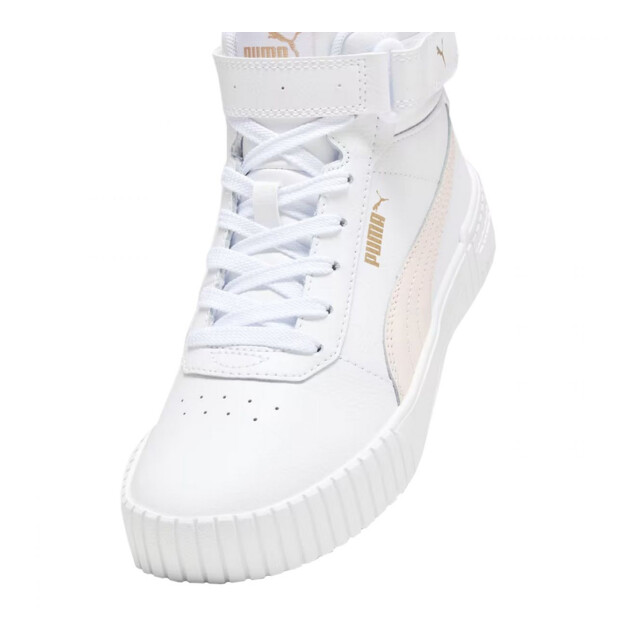 Puma Dames carina 2.0 leren halfhoge enkellaarsjes UTPP5571_white large