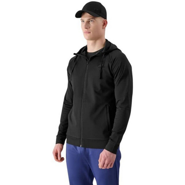 4F Heren wss25tfswm512 hoodie met volledige rits UTPP5413_black large