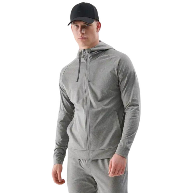 4F Heren wss25tfswm512 hoodie met volledige rits UTPP5413_grey large