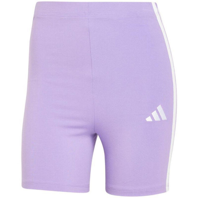 Adidas Dames essentials 3 streepjes hoge taille biker shorts UTPP5332_violet large