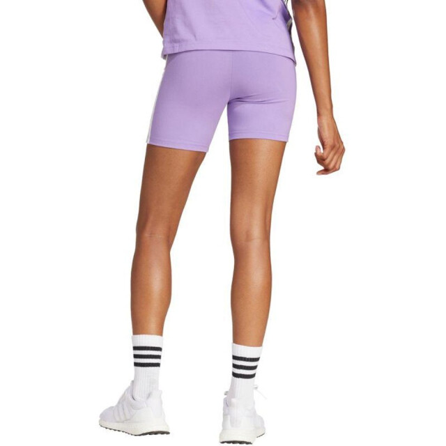 Adidas Dames essentials 3 streepjes hoge taille biker shorts UTPP5332_violet large