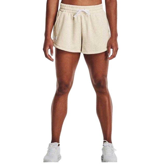 Under Armour Dames rival fleece korte broek UTPP5298_beige large