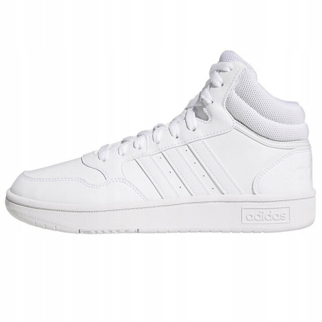 Adidas Dames hoops 3.0 ecologisch leren mid cut trainers UTPP5316_white large