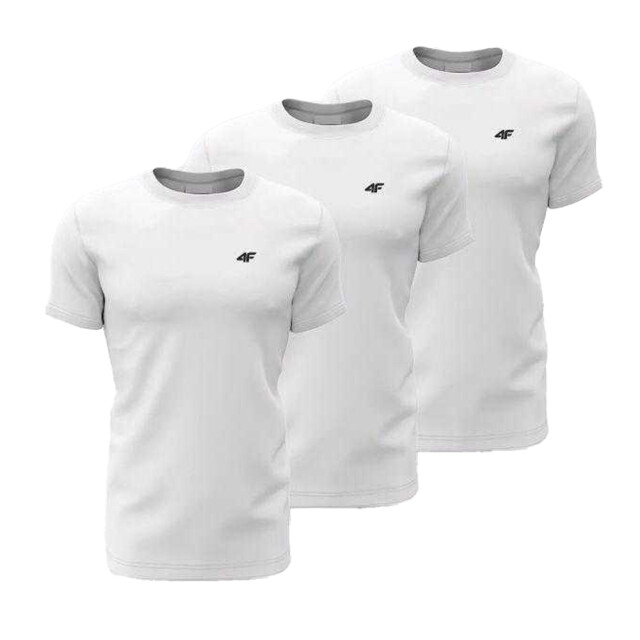 4F Effen t-shirt voor kinderen (verpakking van 3) UTPP5284_white large