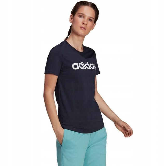 Adidas Dames essentials slim t-shirt met logo UTPP513_navyblue large
