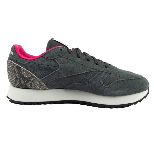 Reebok Dames classic ripple slangenleer ecologisch leren trainers UTPP5155_greypink large