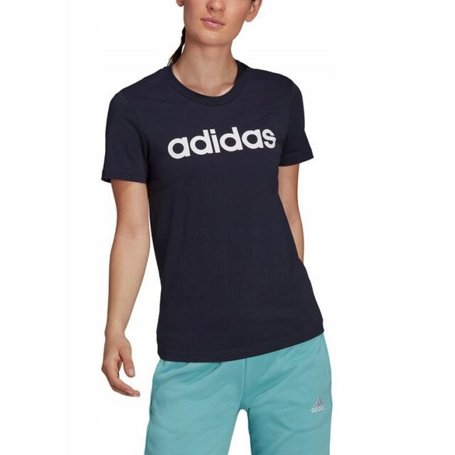 Adidas Dames essentials slim t-shirt met logo UTPP513_navyblue large