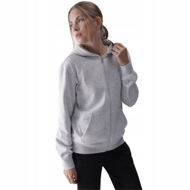 4F Dames wmm00tswsf1467 hoodie met volledige rits UTPP5017_coollightgreymelange large