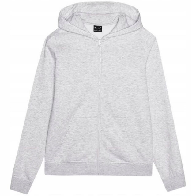4F Dames wmm00tswsf1467 hoodie met volledige rits UTPP5017_coollightgreymelange large