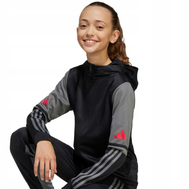 Adidas Kinder squadra 25 full zip hoodie UTPP4957_blackgreysilver large