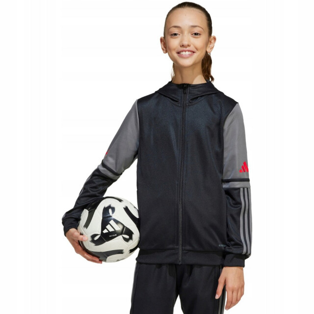 Adidas Kinder squadra 25 full zip hoodie UTPP4957_blackgreysilver large