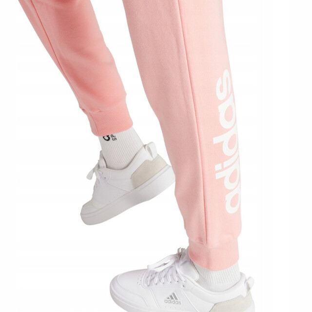 Adidas Dames french terry linear cuffed joggingbroek UTPP4933_pink large