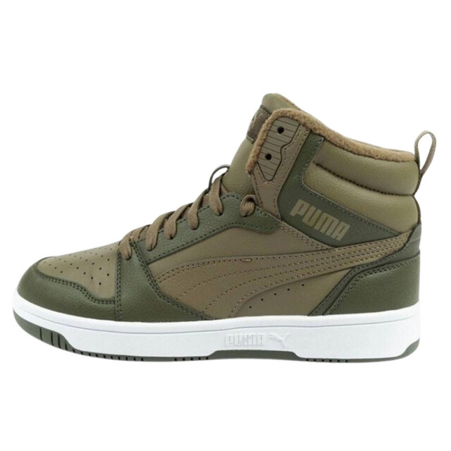 Puma Dames rebound v6 ecologisch leren enkellaarsjes UTPP6409_green large