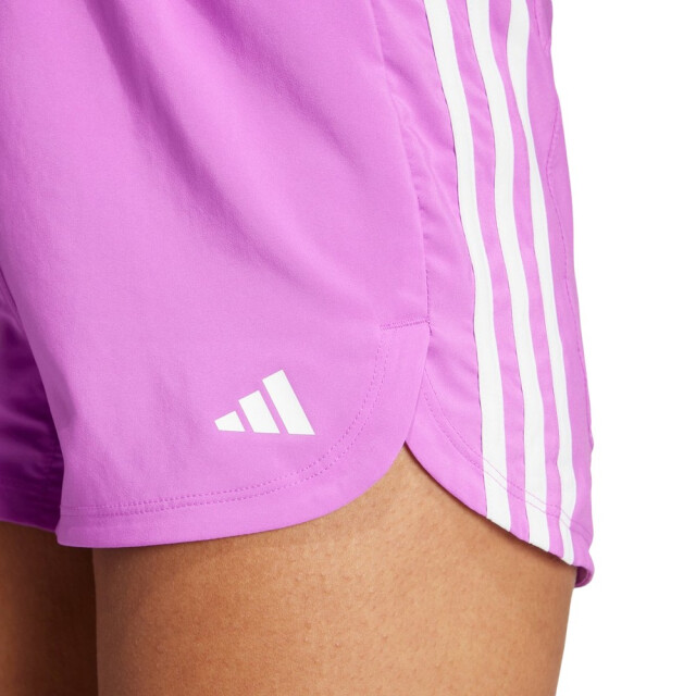 Adidas Dames pacer geweven 3 streep shorts hoog rijp UTPP5326_violet large