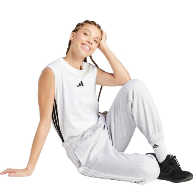 Adidas Dames essentials fleece 3 strepen loose fit joggingbroek UTPP4214_grey large