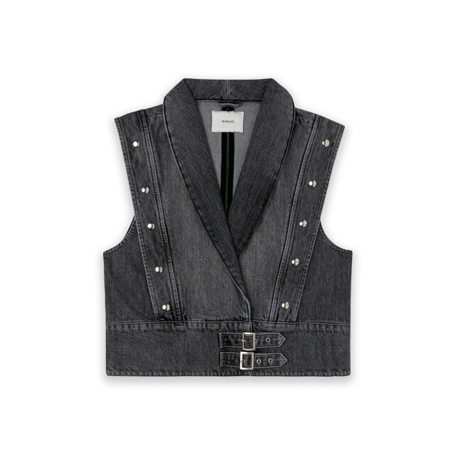 Homage to Denim H-cw25m65 waistcoat with belt and studs H-CW25M65 Waistcoat With Belt and Studs large