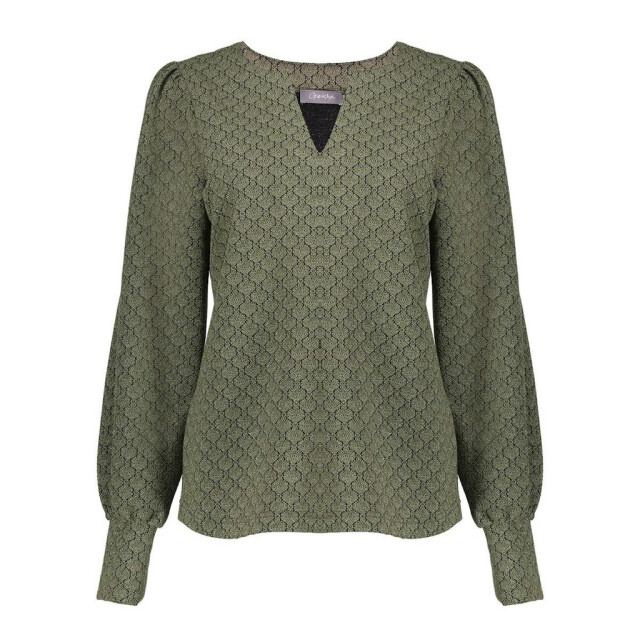 Geisha top print 52530-20 530 green/black 06010.340.0004 large