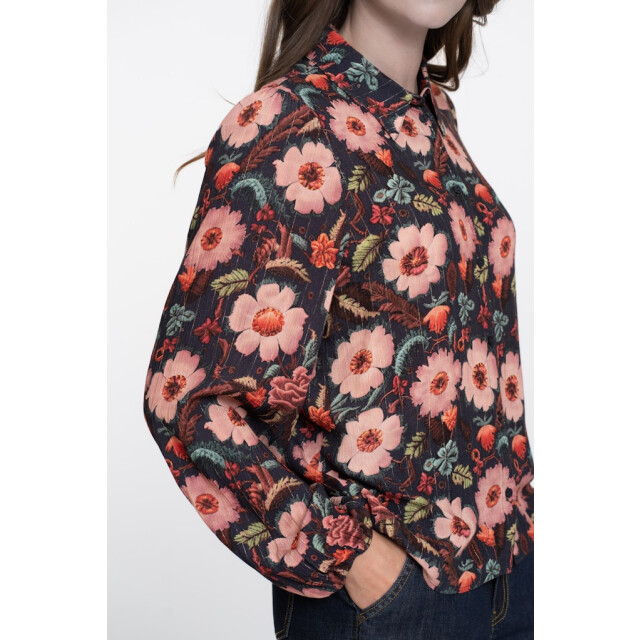 Geisha blouse print flowers 53610-20 625 blue/pink 06615.740.0024 large
