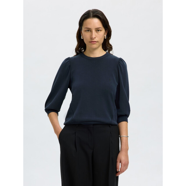 Selected Femme slftenny 3/4 sweat top noos 16082379 dark saphire 06721.240.0004 large