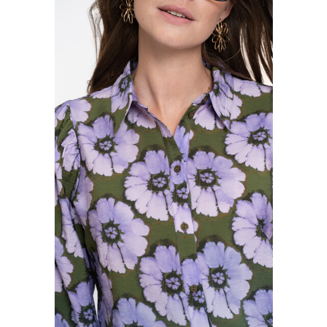 Geisha blouse print flowers 53609-20 380 purple/green 06615.770.0038 large