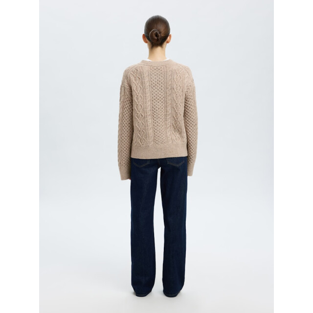 Selected Femme slfnelly ls knit o-neck cardigan 16098318 birch 06741.198.0064 large