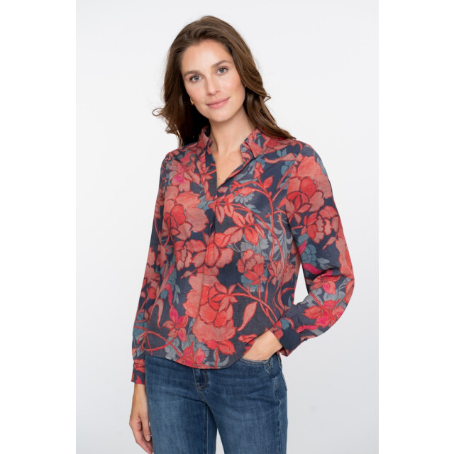 Geisha top print 53648-20 625 blue/red 06012.740.0002 large