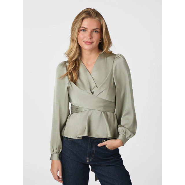 Neo Noir rista heavy sateen blouse 164803 627 smoke green 06615.369.0071 large