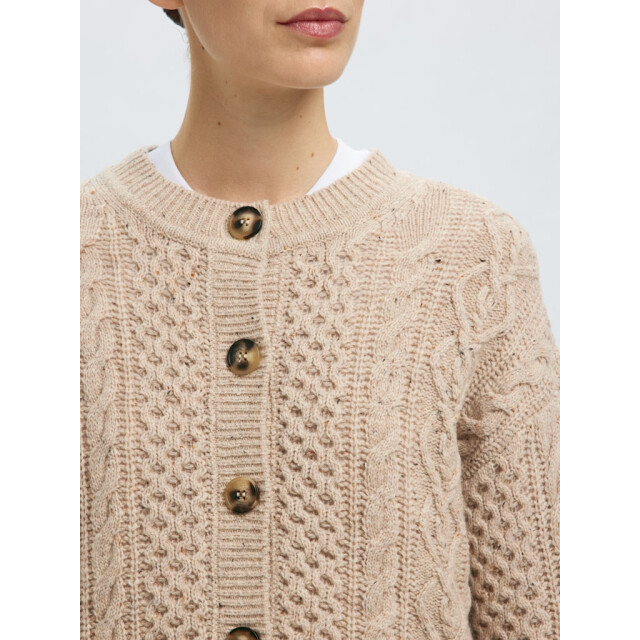 Selected Femme slfnelly ls knit o-neck cardigan 16098318 birch 06741.198.0064 large