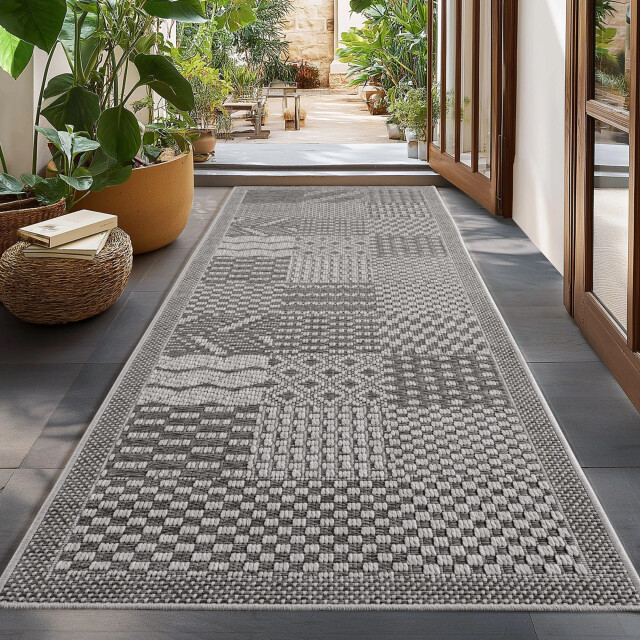 Muratap Buitenkleed ibiza – effen vloerkleed – 3d look – voor tuin, terras & binnen - 3241733 large