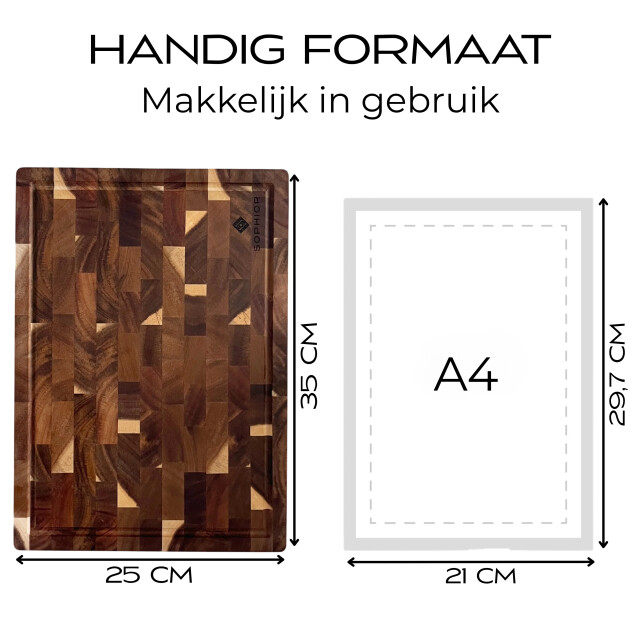 Sophior Snijplank van acacia hout kopshout 3201961 large
