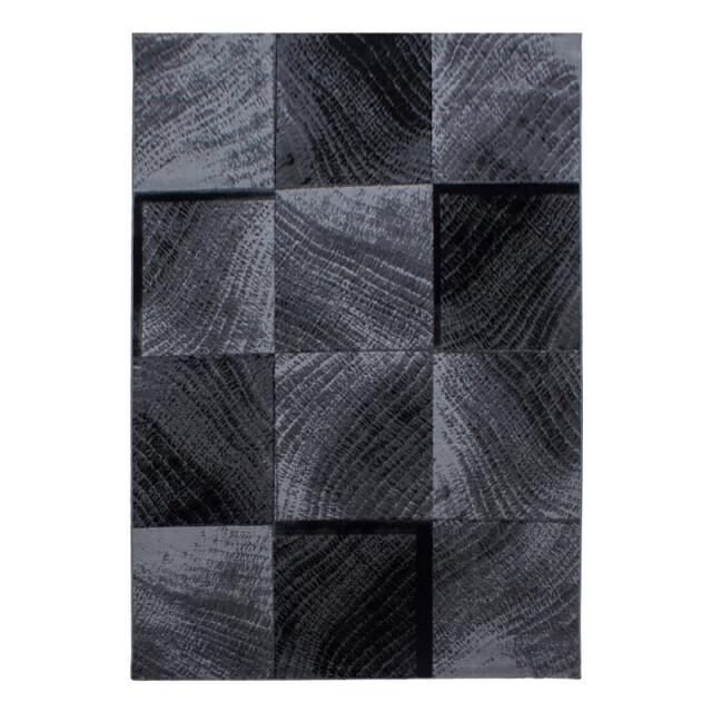 Muratap Plus vloerkleed laagpolig tapijt woonkamer grijs / zwart- 280x370 cm 2584869 large