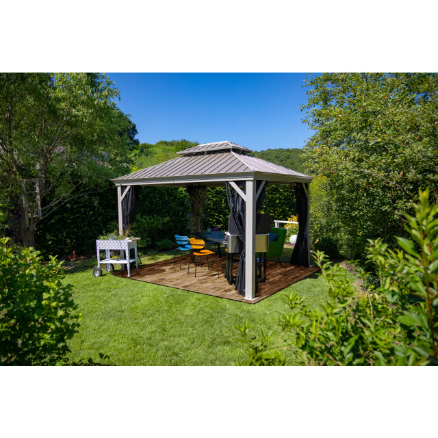 Sojag Paviljoen pergola messina 483x363 cm champagnekleurig 3241964 large