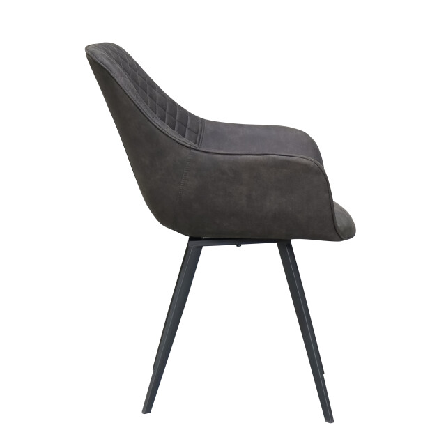 Livingfurn eetkamerstoel luca antraciet stof 60x50x85 2058967 large