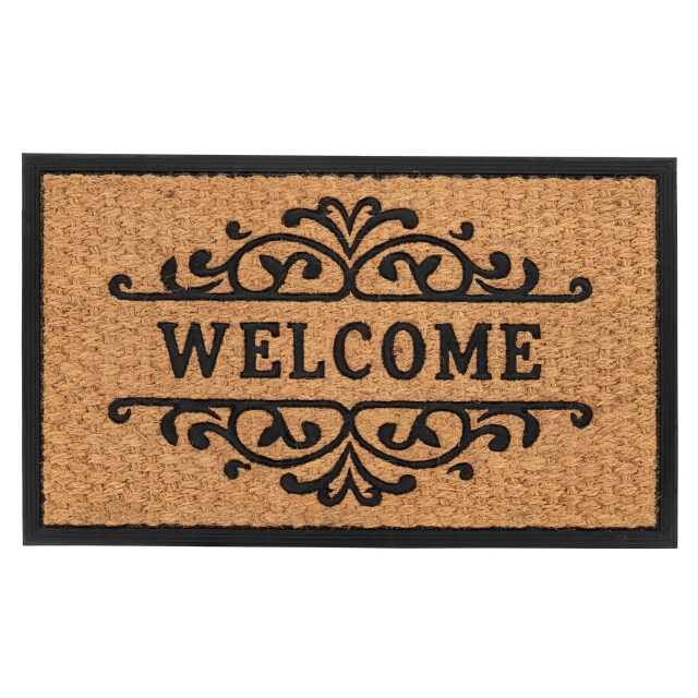 Muratap Bali welcome deurmat droogloopmat – beige / zwart slijtvast & 100% 3241528 large