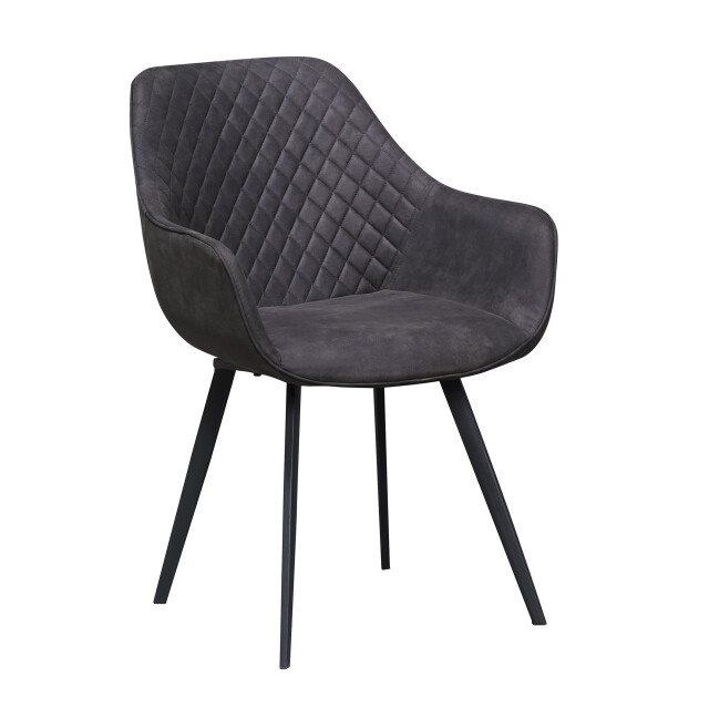 Livingfurn eetkamerstoel luca antraciet stof 60x50x85 2058967 large