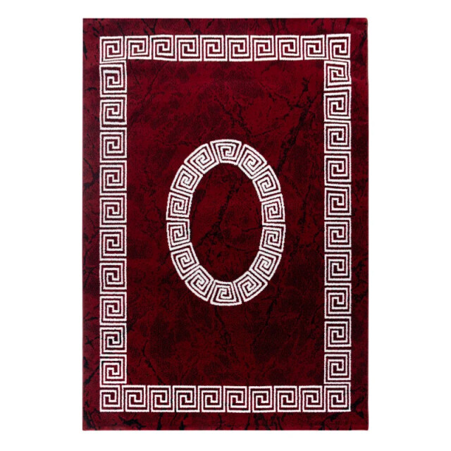 Muratap Plus vloerkleed laagpolig tapijt woonkamer rood / wit- 120x170 cm 1129260 large