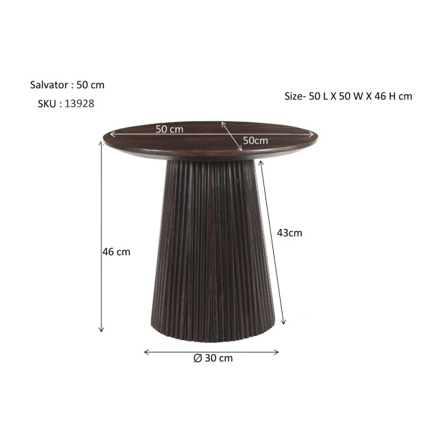Livingfurn salontafel salvator walnut 50cm mangohout 2630736 large