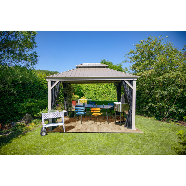 Sojag Paviljoen pergola messina 298x363 cm champagnekleurig 3241963 large
