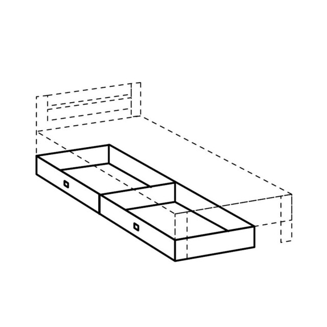 CaliCosy Bed 120 x 200 met set van 2 laden l126 cm 2930080 large