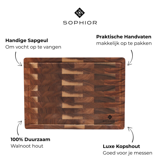 Sophior Snijplank van walnoot hout 3201959 large