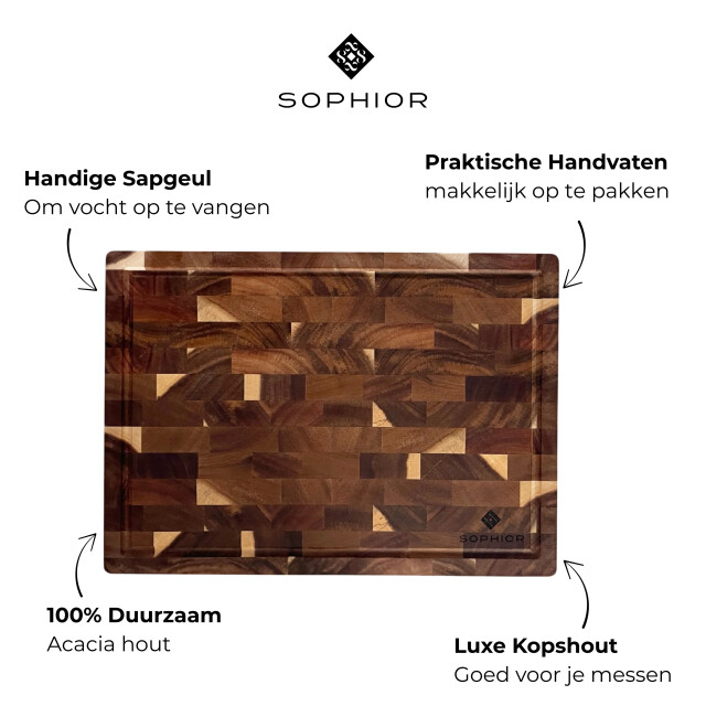 Sophior Snijplank van acacia hout kopshout 3201961 large