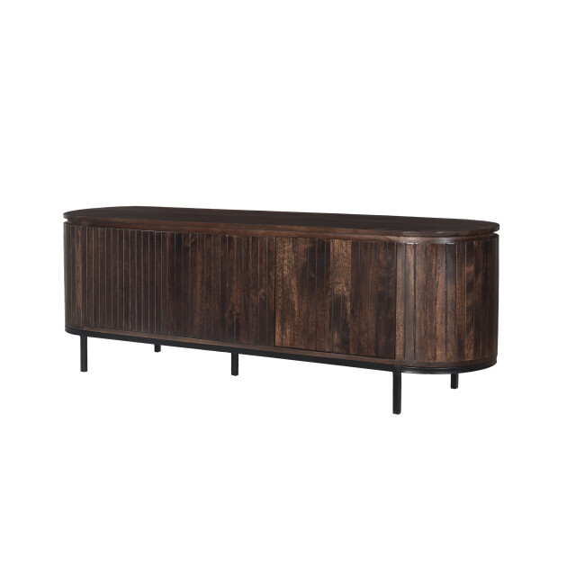 Livingfurn tv meubel noor walnut 170cm mangohout / gecoat staal 2658017 large