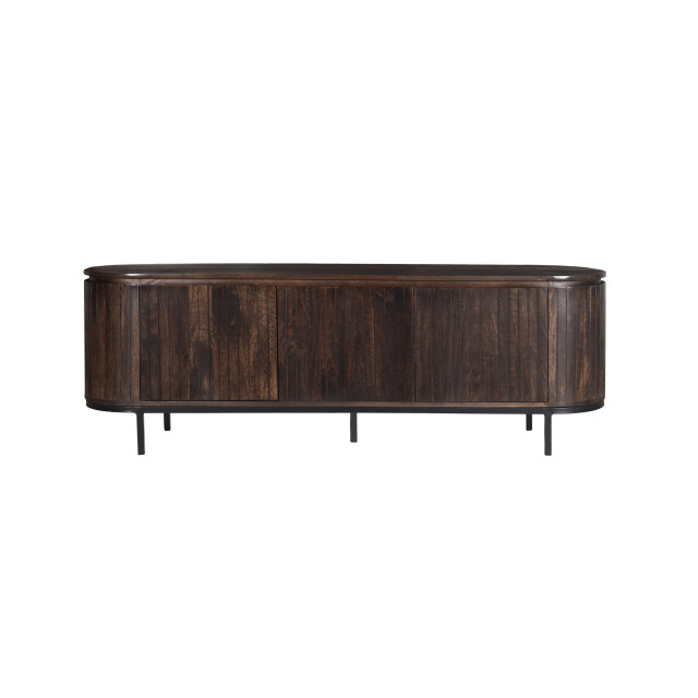 Livingfurn tv meubel noor walnut 170cm mangohout / gecoat staal 2658017 large