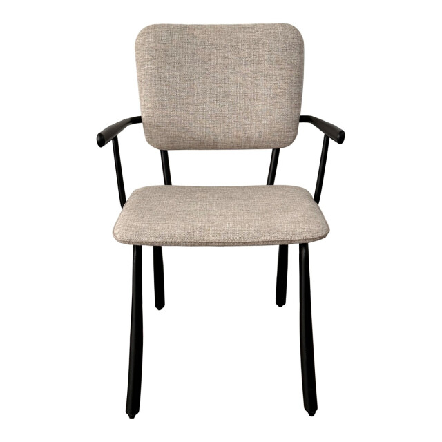 Brix eetkamerstoel finn sand zwart set van 2 3040553 large