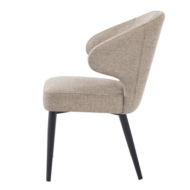 Livingfurn eetkamerstoel donna antraciet velvet - 2 stuks 2658034 large