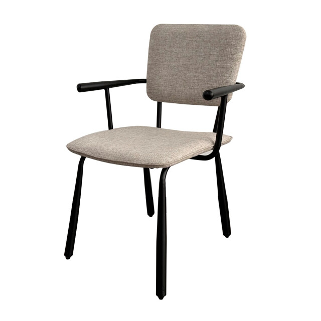 Brix eetkamerstoel finn sand zwart set van 2 3040553 large