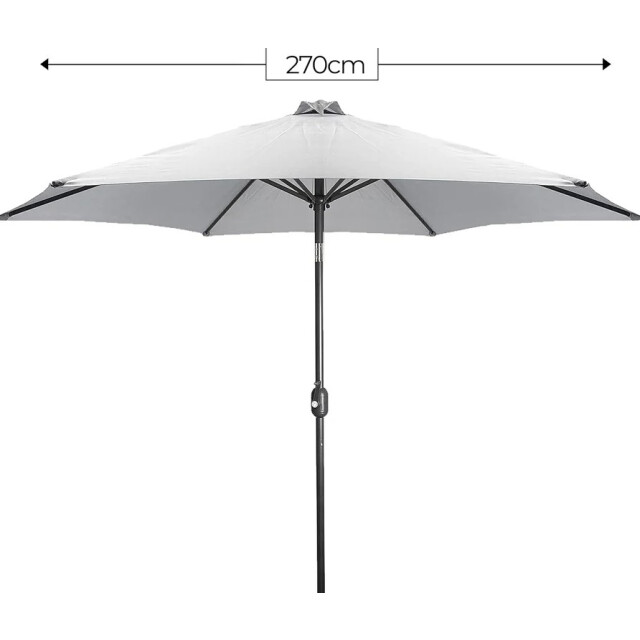 4goodz Parasol aluminium 270 cm doorsnede met opdraaimechanisme - 3048812 large